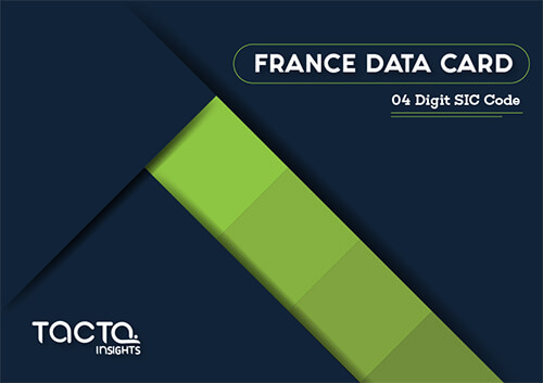 France 04 Digit SIC Code Data Card