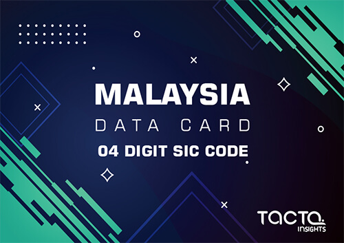 Malaysia 04 Digit SIC Code Data Card