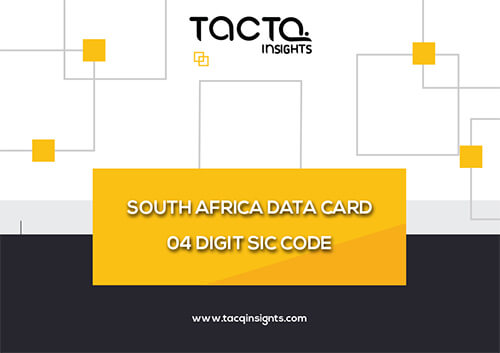 South Africa 04 Digit SIC Code Data Card