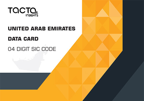The United Arab Emirates 04 Digit SIC Code Data Card